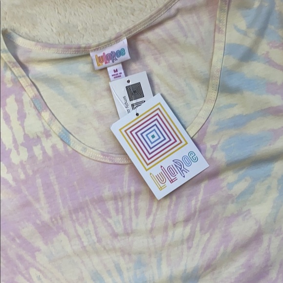 Lularoe Pastel Swirl Tie Dye Morgan Top Medium - Picture 11 of 11